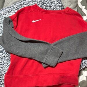 Nike Red and Gray Sweatshirt